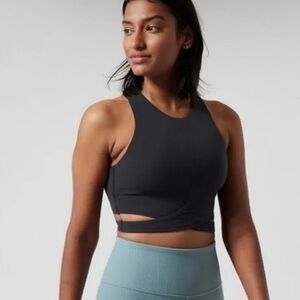 Athleta Conscious Cut Out Crop Top Black